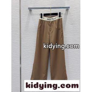 ロゴウエスト ワイドレッグパンツ シャネル コピー スラックス コピー キャメルkid26T551ni