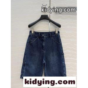 ロゴボタン デニム バミューダパンツ シャネル コピー パンツ コピー ブルーkid26nCeaym