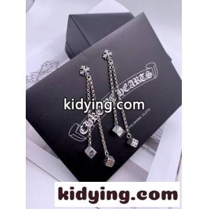 ダイスモチーフ シルバー チェーンピアス クロムハーツ ブランド コピー イヤリング 偽物kid26GDSHPn