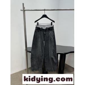 ダブルウエスト バレルレッグ デニムパンツ アレキサンダーワング ジーンズ 偽物kid26jCyCOn