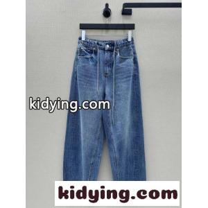 ドローストリング バレルレッグ デニムパンツ アレキサンダーワング ジーンズ 偽物 ブルーkid26uiKnai