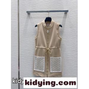 モノグラムアクセント ジップアップドレス ルイ・ヴィトン ワンピース コピー コットンkid26u0XnGD
