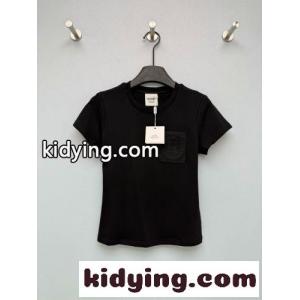 エンブローデッド ポケット 半袖Tシャツ エルメス ブランド コピー Tシャツ コピー ブラックkid26GjqyGn