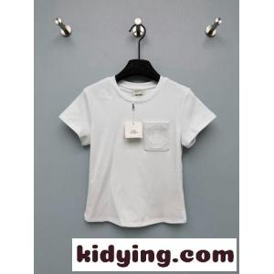 エンブローデッド ポケット 半袖Tシャツ エルメス コピー Tシャツ コピー ホワイトkid26Du019D