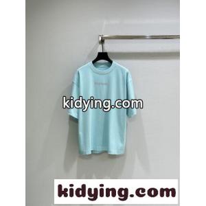 バレンシアガ ブランド コピー Tシャツ コピー シンプル コットン 半袖Tシャツ ブルーkid26PPbe0D
