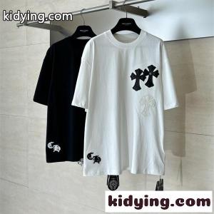CHROME hearts ブランド コピー クロムハーツ ブランド コピー コピー クロスパッチデザイン ルーズシルエット 半袖Tシャツkidying2691f4Dq