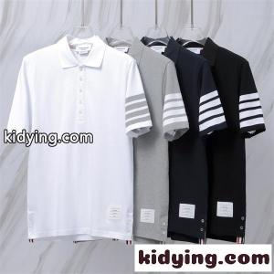 THOM browne スーパーコピー トムブラウン スーパーコピー コピー 4BARスリーブデザイン 鹿の子 半袖ポロシャツkidying26u8rK5z