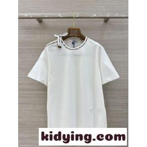 タイスリーブ コットンTシャツ バーバリー コピー Tシャツ コピー ホワイトkid26nuyaam