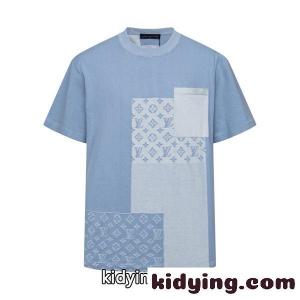 ブルー モノグラムパネル切替 クルーネック ポケットディテール 柔らかニット Tシャツ LOUIS vuitton スーパーコピー ルイヴィトン スーパーコピー コピーkidying26XTjGzm