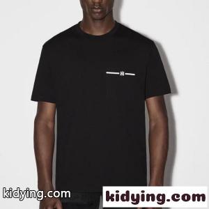 AMIRI アミリ Tシャツ 半袖 ミニロゴ ワンポイント ラインデザイン シンプル 無地感 ベーシック オーバーサイズkidying269zSzGr