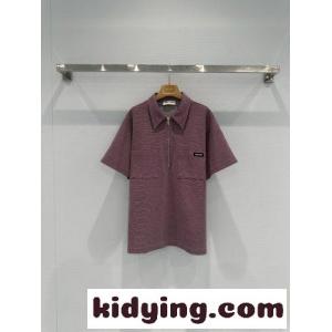カジュアル コットン ハーフジップ ポロシャツ ミュウミュウ コピーブランド Tシャツ コピーkid26nC8TPz
