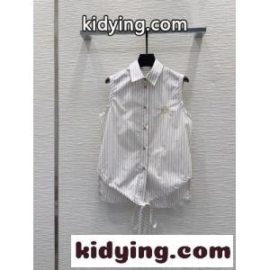 ストライプ柄 ノースリーブ アシンメトリーシャツ ロエベ スーパーコピー シャツ 偽物kid26yaCaSj