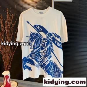 burberry ブランド コピー コピー バーバリー ブランド コピー コピー ナイトグラフィックプリント 半袖Tシャツ オーバーサイズ クルーネック コットン トレンド 人気 新作kidying26aaWPra