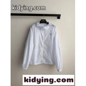 シンプル UVカット ウィンドブレーカー プラダ コピーブランド ジャケット コピー ホワイトkid26D8Prii