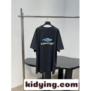お洒落 オーバーサイズ ロゴ入り 半袖Tシャツ バレンシアガ コピー Tシャツ 偽物 ユニセックスkid26riWvWf
