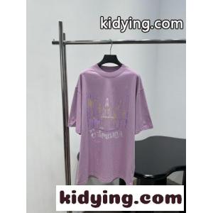 グラフィックプリント クルーネック 半袖Tシャツ バレンシアガ ブランド コピー Tシャツ 偽物 ユニセックスkid26z859Dm