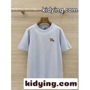 ナイトチェック コットンTシャツ バーバリー ブランド コピー Tシャツ 偽物 ライトブルーkid265ryiGn