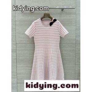 千鳥格子柄 半袖ニットワンピース クリスチャン・ディオール ブランド コピー ワンピース 偽物kid26uGTXfy