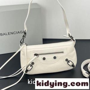 スタイリッシュ レザー ミニショルダーバッグ バレンシアガ コピー バッグ 偽物 ホワイトkid26bObGPD