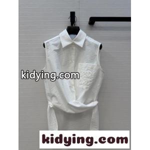 アナグラム コットン ノースリーブシャツ ロエベ スーパーコピー シャツ 偽物 ホワイトkid26HjaWjm