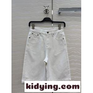 アナグラム刺繍 デニム ショートパンツ ロエベ スーパーコピー ジーンズ コピー ホワイトkid268fm89j