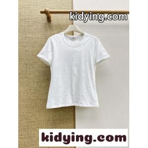 お洒落 可愛い パンチング 半袖Tシャツ シャネル コピー Tシャツ コピー ホワイトkid26WHPnei