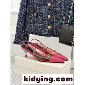 シアー切替 ポインテッドトゥ スリングバック パンプス イヴ・サンローラン スーパーコピー スーパーコピー ピンクkid26WT5faq