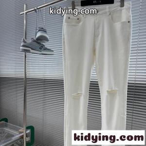 AMIRI アミリ 2026新作 ダメージ ホワイトデニムパンツ ストレッチ スリムフィット ジーンズ メンズkidying264nWP1b