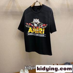 AMIRI アミリ 2026新作 ヘビーウェイト コットン 半袖Tシャツ 両面プリント オーバーサイズ ユニセックスkidying26Xfaeee