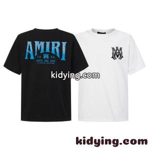 AMIRI アミリ 2026新作 ラインストーン ロゴプリント 半袖Tシャツ コットン クルーネック オーバーサイズ 人気kidying26aKnyWf