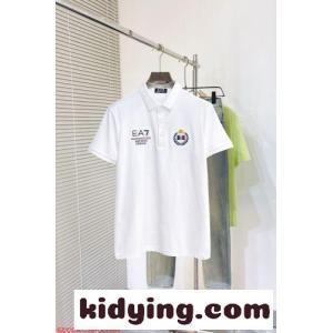 カジュアル 洗練された ロゴ入り ポロシャツ アルマーニ ブランド コピー Tシャツ 偽物 ホワイトkid26999jiy