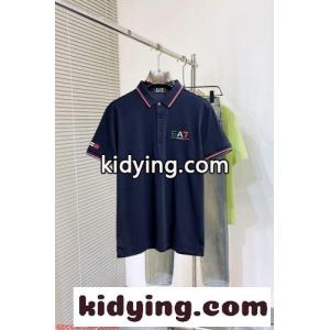 カジュアル 半袖 ポロシャツ アルマーニ コピー Tシャツ 偽物 合わせやすい ネイビーkid26OzWXzC