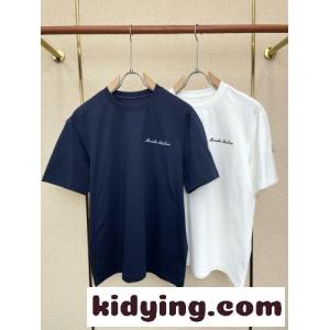 シンプル 洗練された ロゴ刺繍 半袖Tシャツ モンクレール スーパーコピー Tシャツ 偽物kid26TLHfKb
