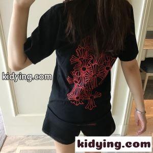 ヴィンテージ感漂う着心地のCHROME hearts ブランド コピークロムハーツ ブランド コピーＴシャツコピーの男女兼用のクルーネック半袖Tシャツkid26bq8zie