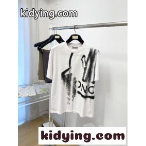 存在感抜群 プリント クルーネック 半袖Tシャツ モンクレール ブランド コピー Tシャツ 偽物 ホワイトkid261j0jie