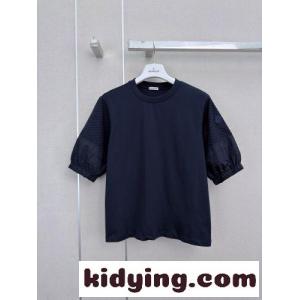 カジュアル 半袖 クルーネック カットソー モンクレール コピー Tシャツ 偽物 ネイビーkid26eWfa0v