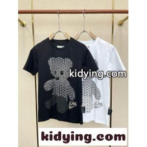 注目される ベアモチーフ 半袖Tシャツ フィリッププレイン Tシャツ 偽物 クルーネックkid26fe8zyi