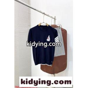 爽やか ヨットモチーフ 半袖 サマーニット トムブラウン ブランド コピー Tシャツ 偽物 ネイビーkid26n4jKDa