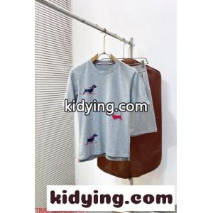 ヘクターモチーフ コットン クルーネックTシャツ トムブラウン スーパーコピー Tシャツ コピー グレーkid26GnqS1v