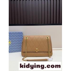 Tory Burch チャーリー キルト ショルダーバッグ トリーバーチ コピー ブラウンkid26LPXXDm