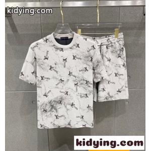 LOUIS vuitton コピー 2026ss☆☆ルイヴィトン コピー上下着コピー 吸湿速乾 半袖スポーツTシャツ＆ショーツ セット ランニングkidying26LTb4ja