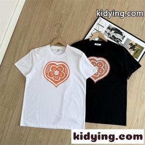 フラワーロゴ刺繍 シンプルデザイン 上質カジュアル KENZO ケンゾー コピー 半袖Tシャツ 定番人気kidying260ryyey