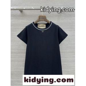 カジュアル 洗練された 半袖Tシャツ ヴァレンティノ コピー Tシャツ 偽物 ブラックkid26XXzyOj