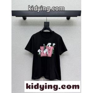 スパンコール シグネチャーTシャツ コットン ルイ・ヴィトン Tシャツ コピー ブラックkid265XDqCe