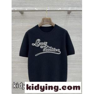 エンブロイダリーシグネチャー ニットトップ ルイ・ヴィトン ニット コピー ブラックkid26bqOjqm