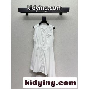 アシンメトリー シャツドレス ルイ・ヴィトン ワンピース コピー コットン ホワイトkid26OHTXDy