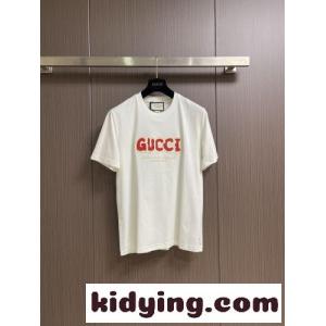 おしゃれ ロゴ入り クルーネック 半袖Tシャツ グッチ ブランド コピー Tシャツ 偽物 ホワイトkid26Tbq0ji