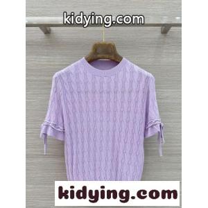 クラシック ケーブル編み 半袖サマーニット グッチ コピーブランド ニット 偽物 パープルkid26aKLHvq