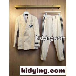 コピーブランド adidas × gucci コピーブランド ジャケット ＆ スラックス スーツ グッチ コピーブランド セットアップ 偽物 ベージュkid26WLTveq