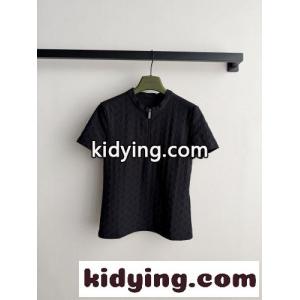 ハーフジップ GGジャガード 半袖トップス グッチ コピー Tシャツ 偽物 ブラックkid26baa0va